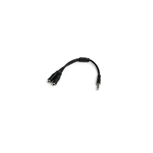 Adaptador Splitter StarTech MUYHSMFF - Conecta Audífonos con Micrófono a Laptops