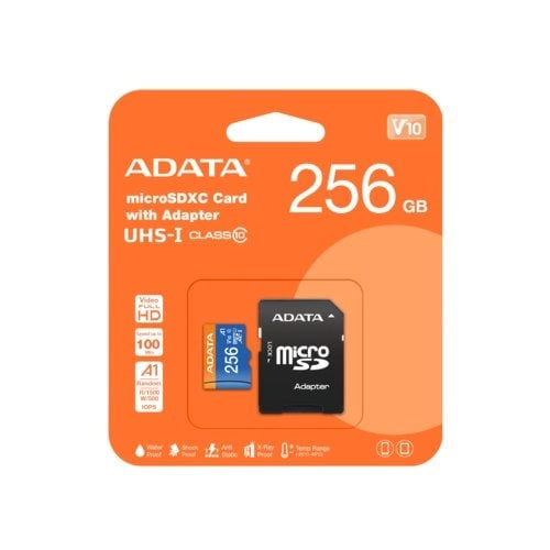 ADATA Premier microSDXC 256GB Clase 10 A1 - Memoria Ultra Rápida para Móviles y Tablets