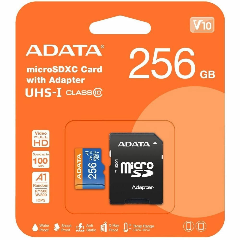 ADATA Premier microSDXC 256GB Clase 10 A1 - Memoria Ultra Rápida para Móviles y Tablets