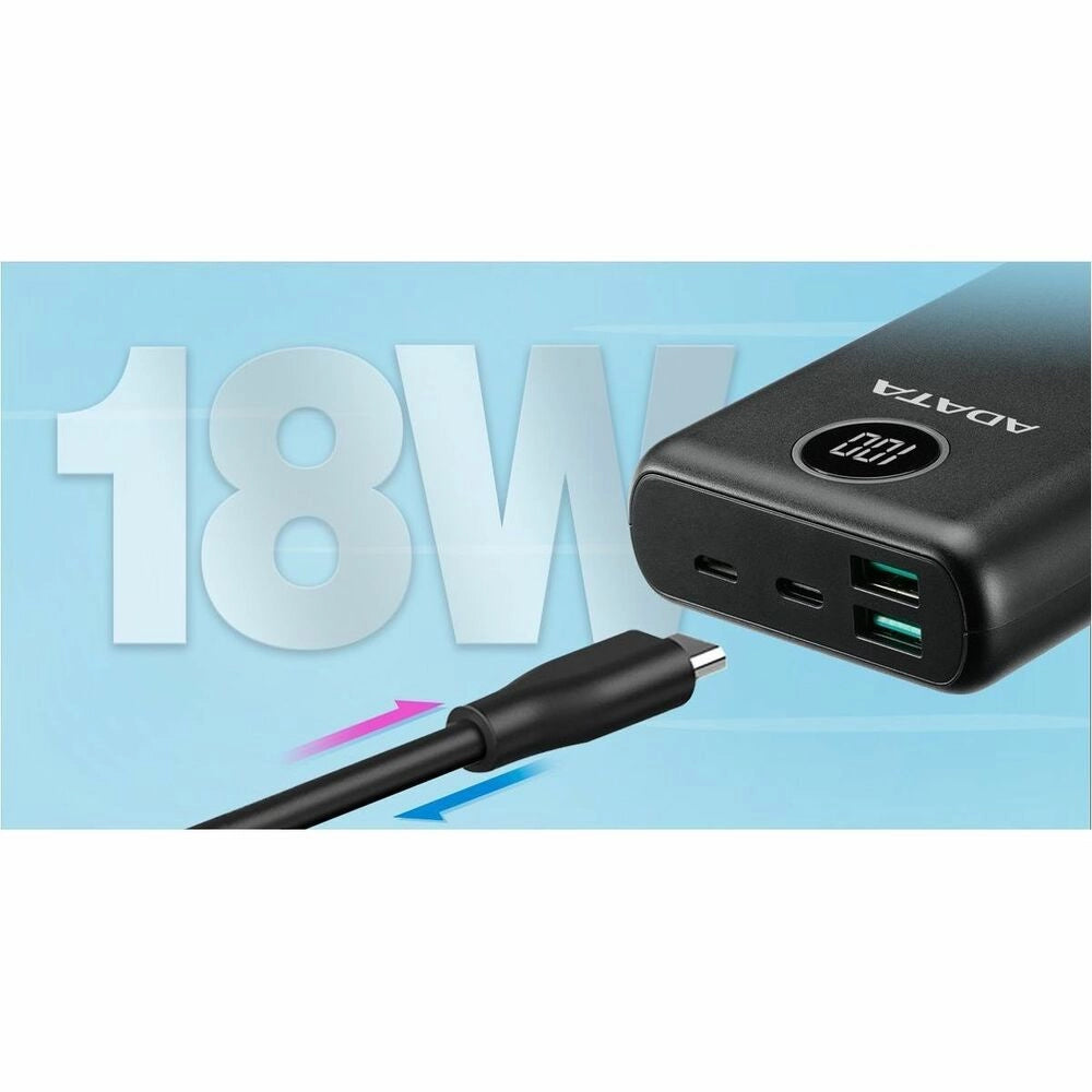 Power Bank ADATA P20000QCD 20000mAh - Carga Rápida QC3.0 para Smartphones y Tablets