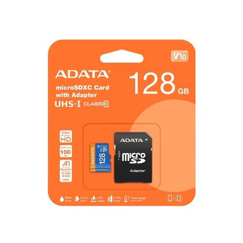 ADATA Premier MicroSDXC 128GB Class 10 UHS-I - Almacenamiento Ultra Rápido para Móviles