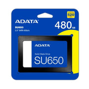 ADATA SSD SU650 480GB - Disco Estado Sólido SATA 520MB/s Para Actualizar Tu PC