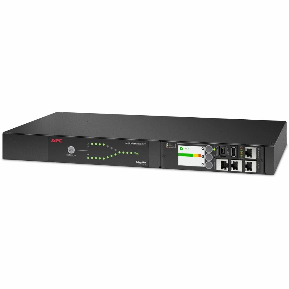 APC NetShelter Rack ATS AP4452A 20A 120V - Transferencia Automática 1U