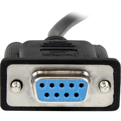 Cable Null Modem StarTech DB9 RS232 2m Negro - Conexión Serial Directa