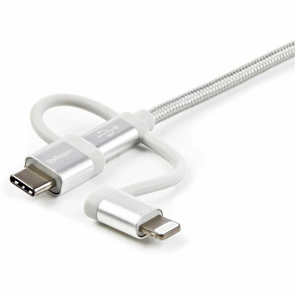 Cable StarTech 3 en 1 USB a Lightning/USB-C/Micro USB 1m Trenzado