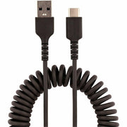 Cable USB A a C Startech Rizado 50cm - Carga Rápida 3A Anti-Enredos