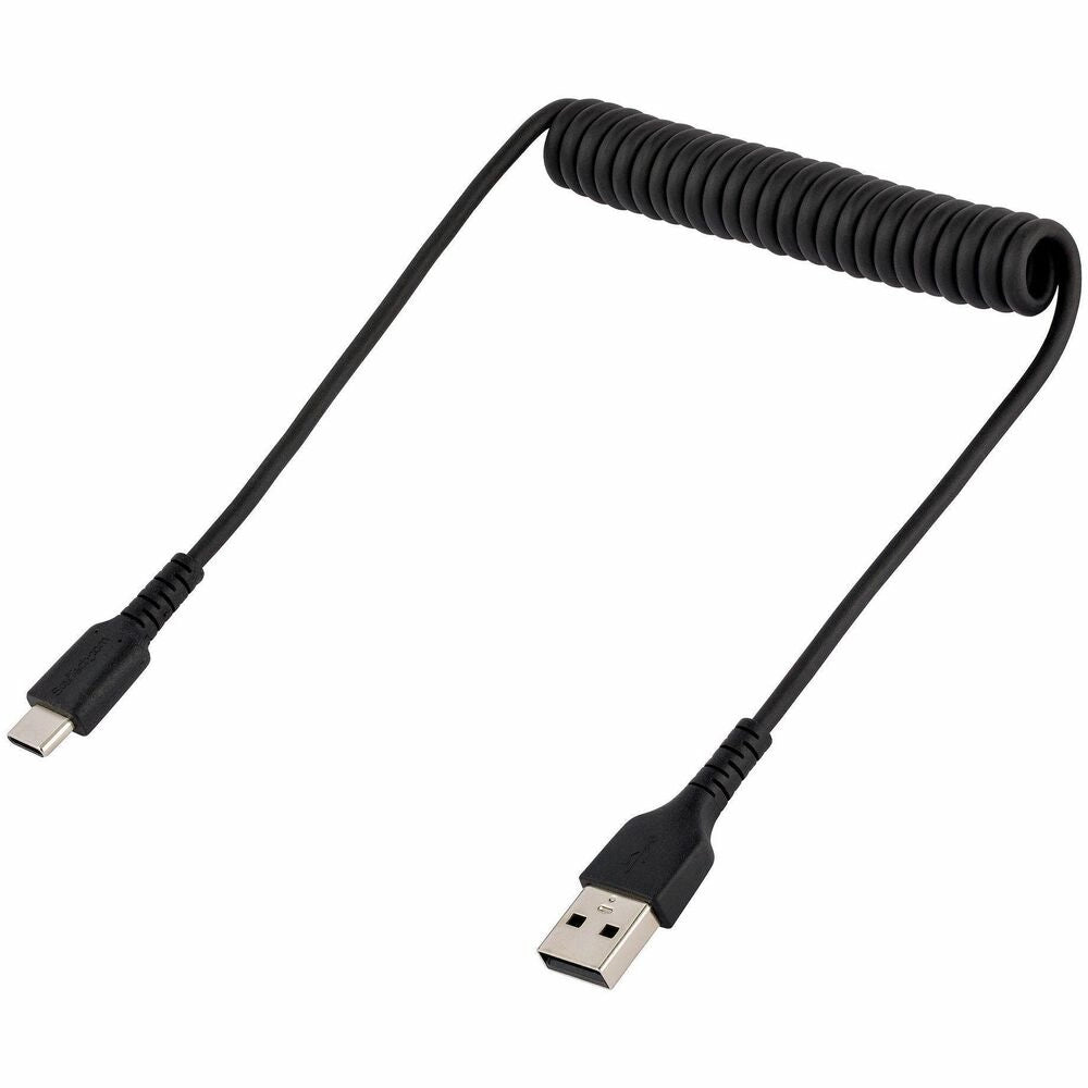 Cable USB A a C Startech Rizado 50cm - Carga Rápida 3A Anti-Enredos