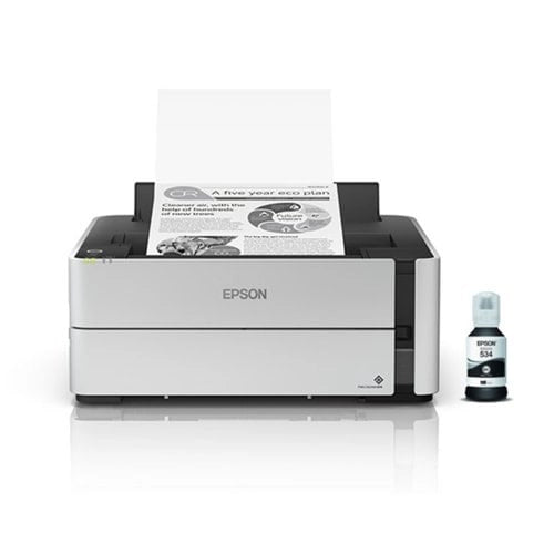 Impresora Epson EcoTank M1180 Monocromática WiFi con Sistema Continuo Ultra Económico