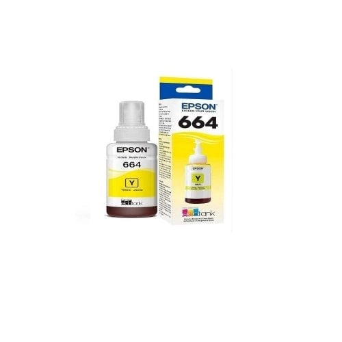 Tinta Original Epson T664 Amarilla 70ml para Impresoras EcoTank L200/L210/L355 - Máximo Rendimiento
