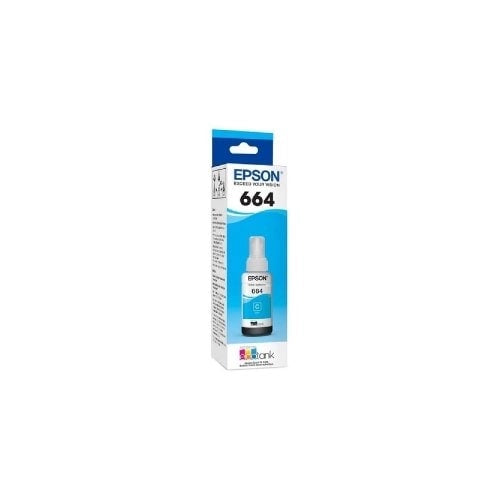 Tinta Original Epson T664 Cyan para L200/L210/L355 - 70ml Rendimiento Garantizado