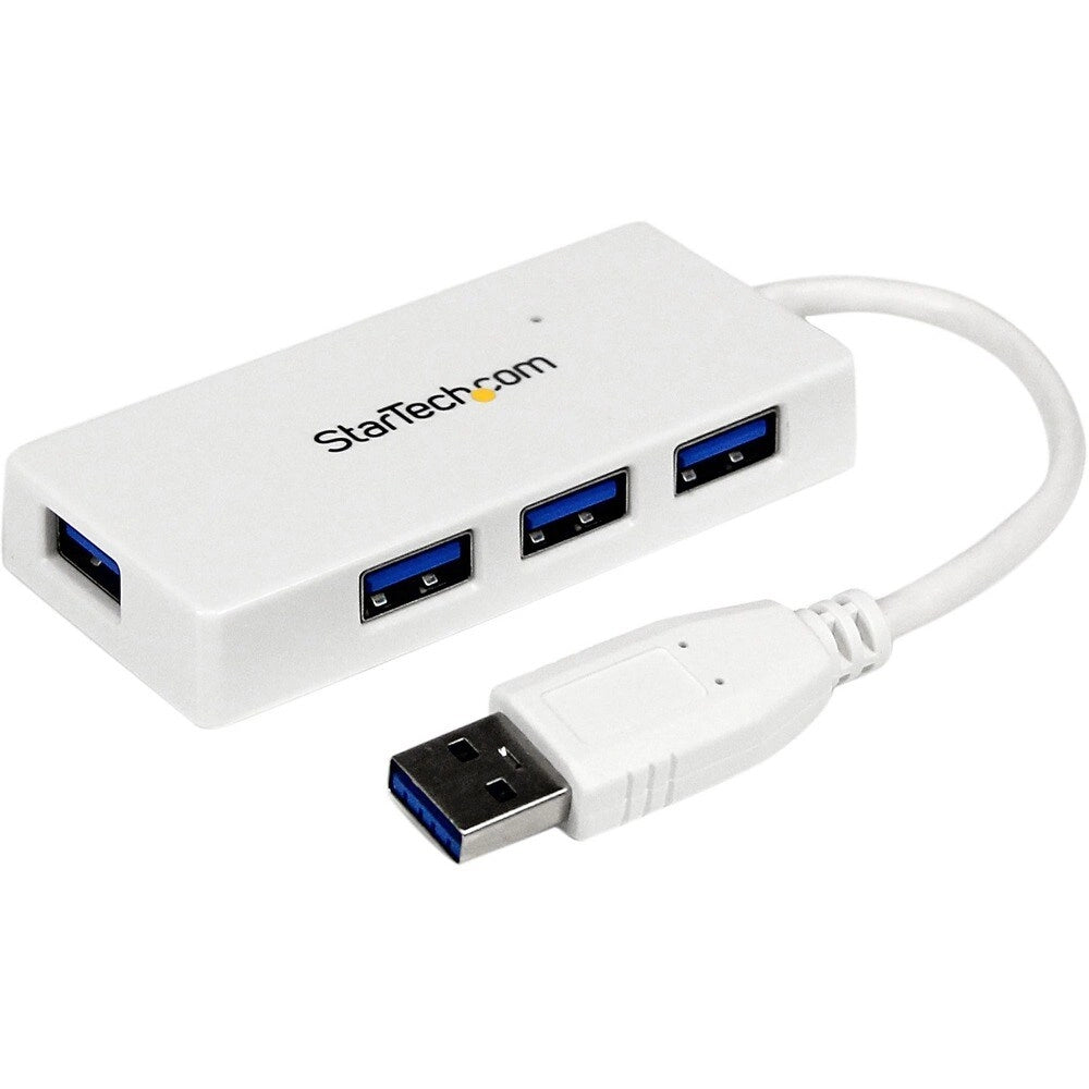 Hub USB 3.0 StarTech 4 Puertos Portátil ST4300MINU3W Blanco Ultracompacto