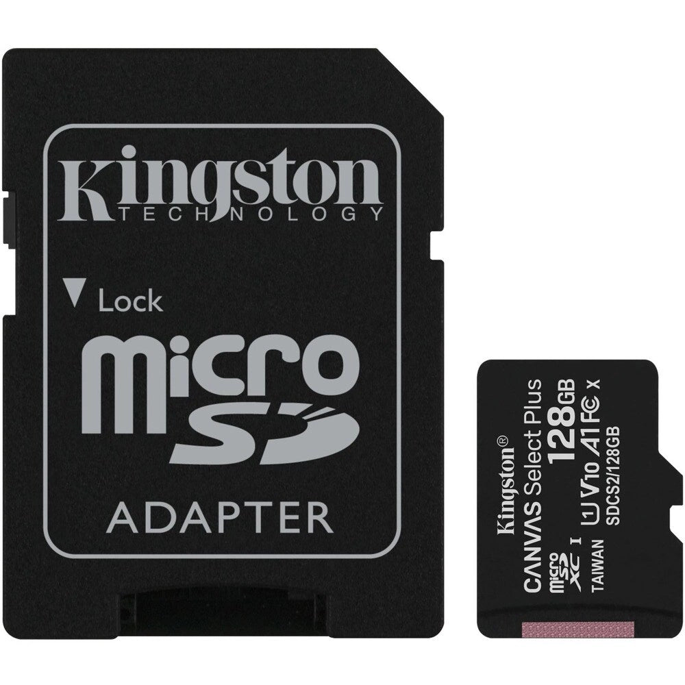 Kingston Canvas Select Plus 128GB MicroSDXC - Tarjeta Memoria Ultra Rápida 100MB/s para Móviles