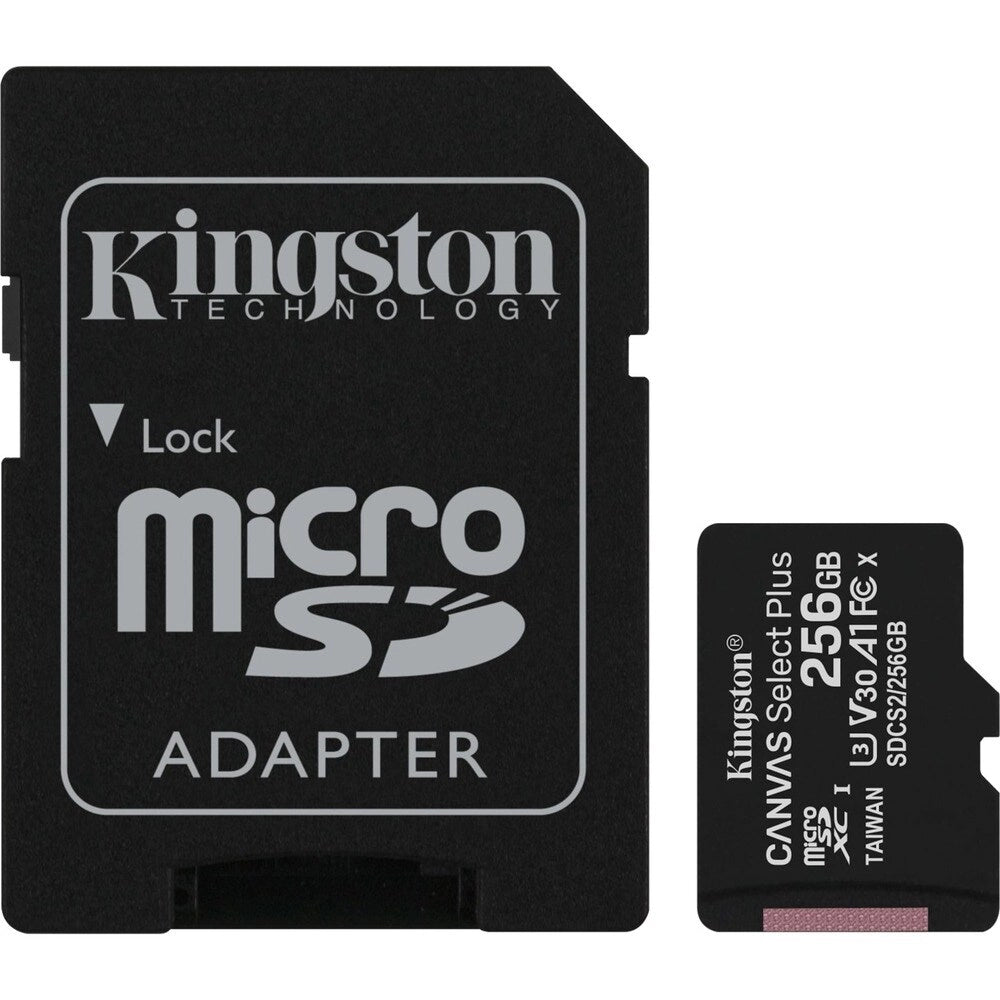 Kingston Canvas Select Plus 256GB microSDXC - Tarjeta Ultra Rápida 100MB/s para Móviles y Cámaras