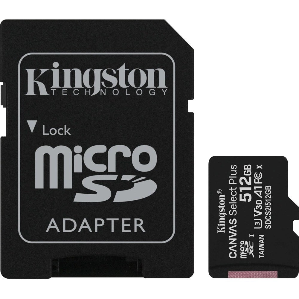 Kingston Canvas Select Plus 512GB microSDXC - Tarjeta Ultra Rápida 100MB/s para Móviles y Cámaras