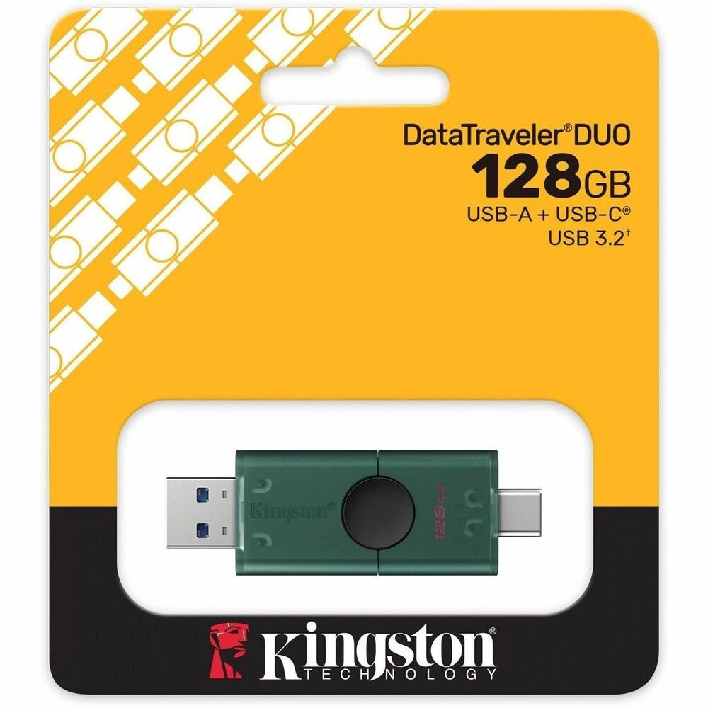 Kingston DataTraveler Duo 128GB USB-A + USB-C 3.2 Gen 1 - La memoria USB doble conexión para todos tus dispositivos
