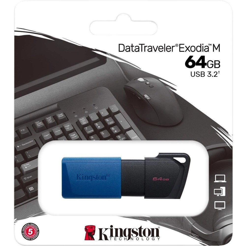 Kingston DataTraveler Exodia M 64GB USB 3.2 - Memoria Flash Ultraportátil de Alta Velocidad
