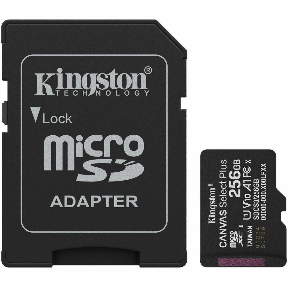 Kingston Canvas Select Plus microSDXC 256GB Clase 10 Velocidad 150MB/s para Android y Camaras
