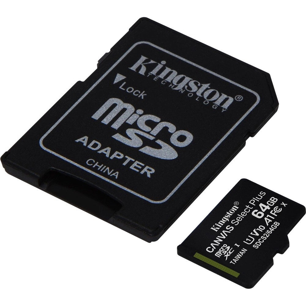 Kingston Canvas Select Plus 64GB MicroSDXC - Tarjeta Memoria Ultra Rápida 100MB/s para Android