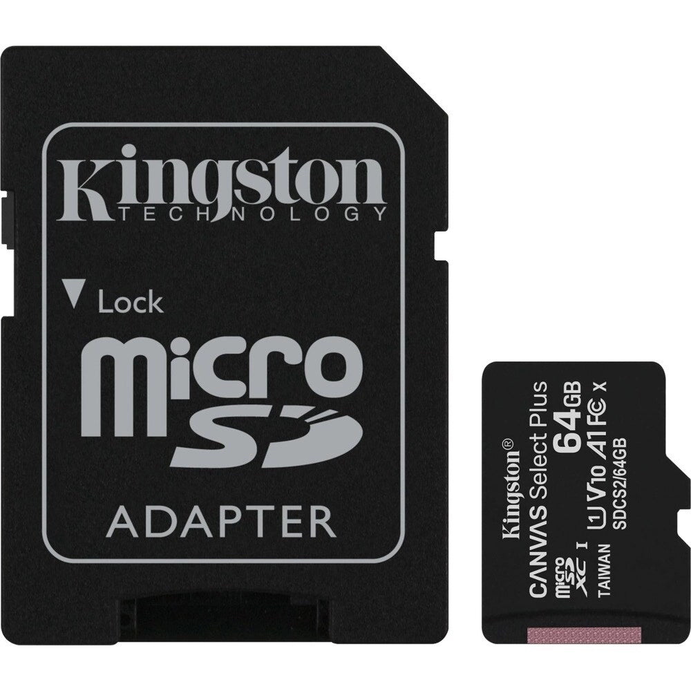 Kingston Canvas Select Plus 64GB MicroSDXC - Tarjeta Memoria Ultra Rápida 100MB/s para Android