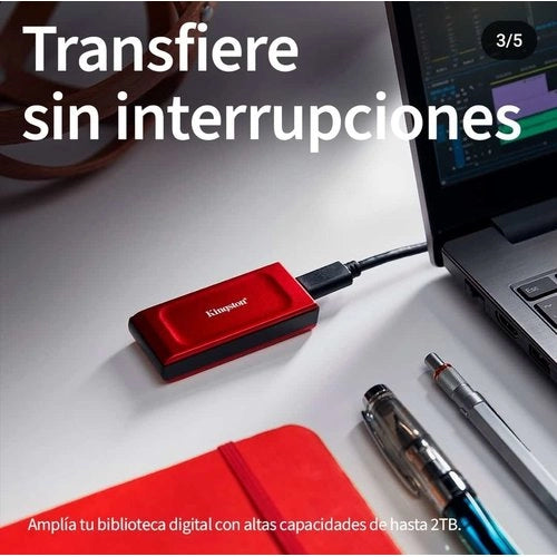 Kingston XS1000 SSD Externo 1TB USB 3.2 - Ultraportátil y Veloz para Backup Seguro