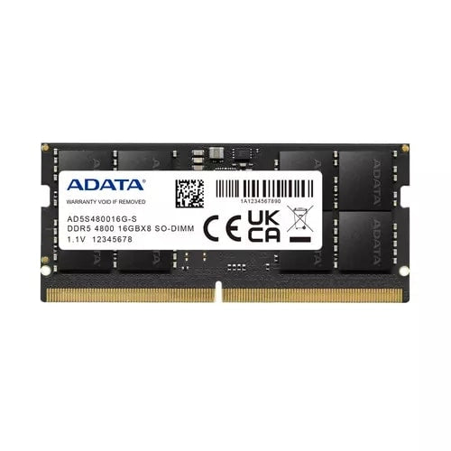 Memoria RAM ADATA DDR5 SO-DIMM 16GB 4800MHz - Máximo rendimiento para tu laptop