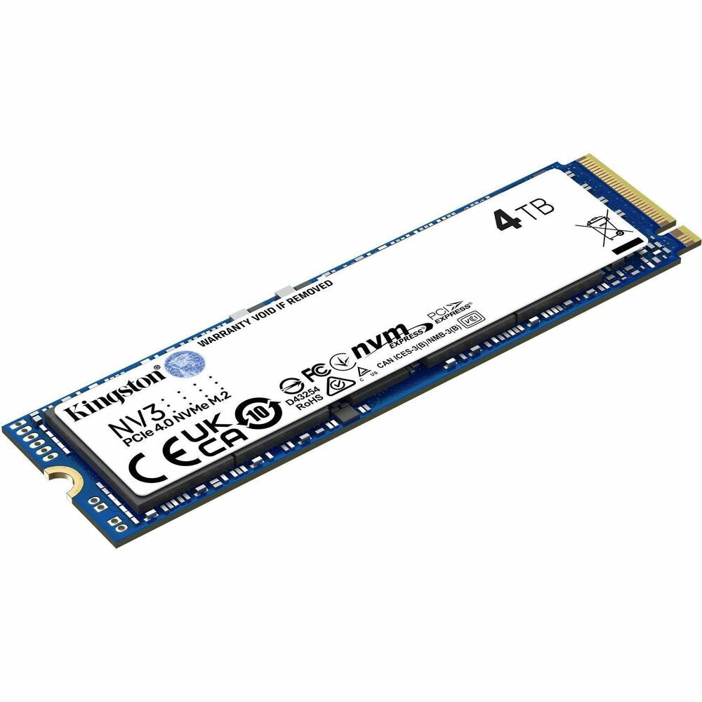 Kingston NV3 SSD 4TB M.2 NVMe PCIe 4.0 - Velocidad 6000MB/s para Gaming y Trabajo