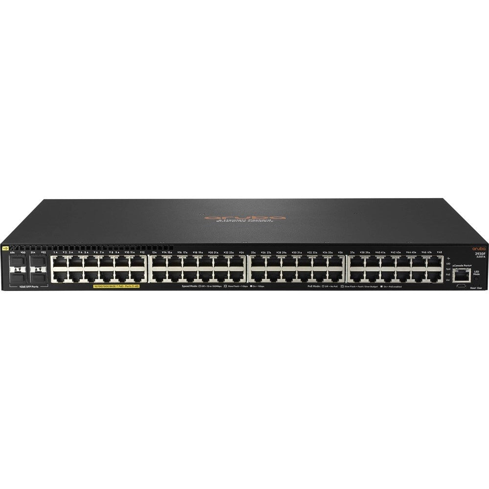 Switch Aruba 2930F 48 Puertos PoE+ Gigabit 740W con 4 SFP - JL557A