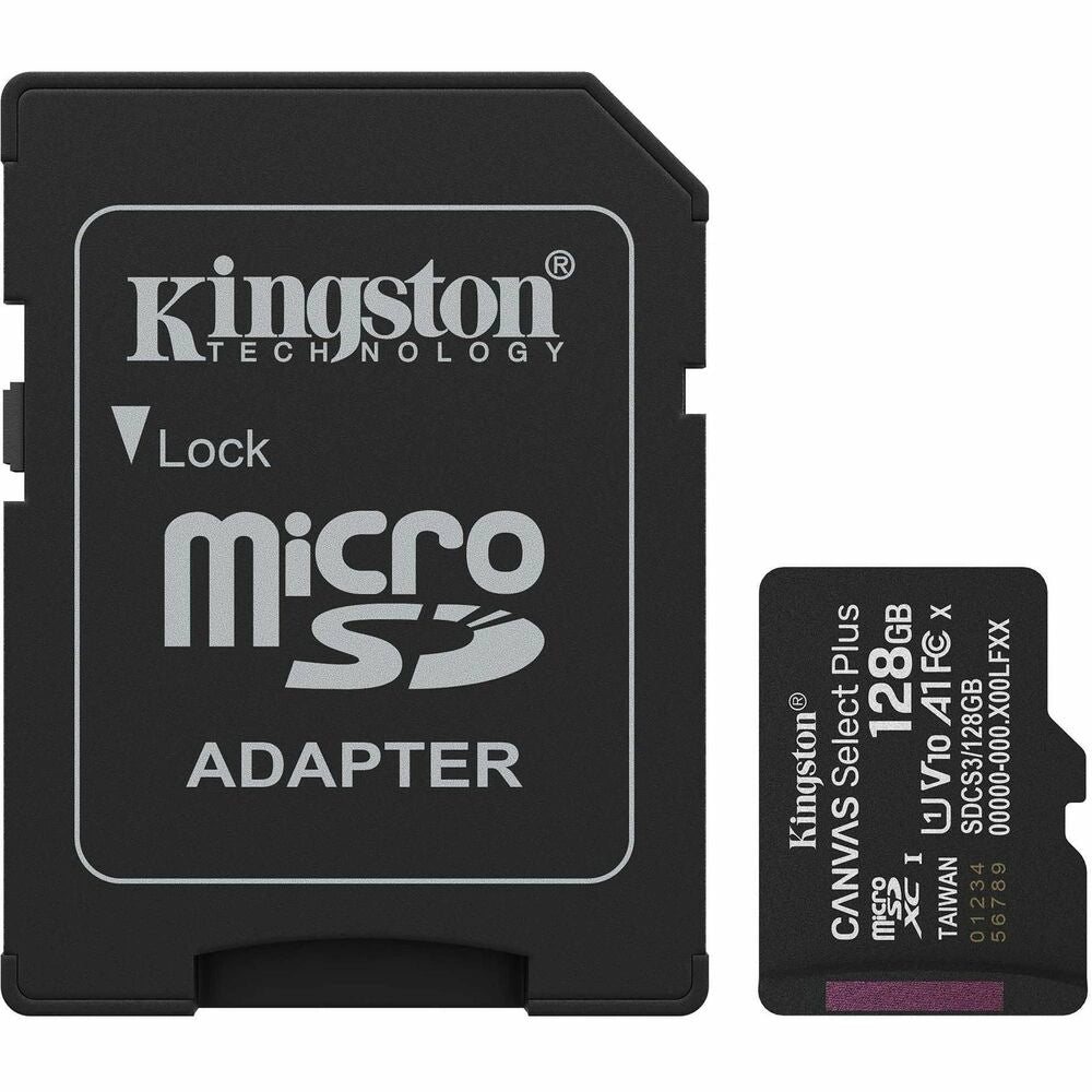 Tarjeta MicroSD Kingston Canvas Select Plus 128GB 150MB/s A1 UHS-I