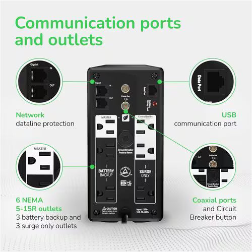 UPS APC Back-UPS RS 700VA BR700G con Pantalla LCD y Protección Total