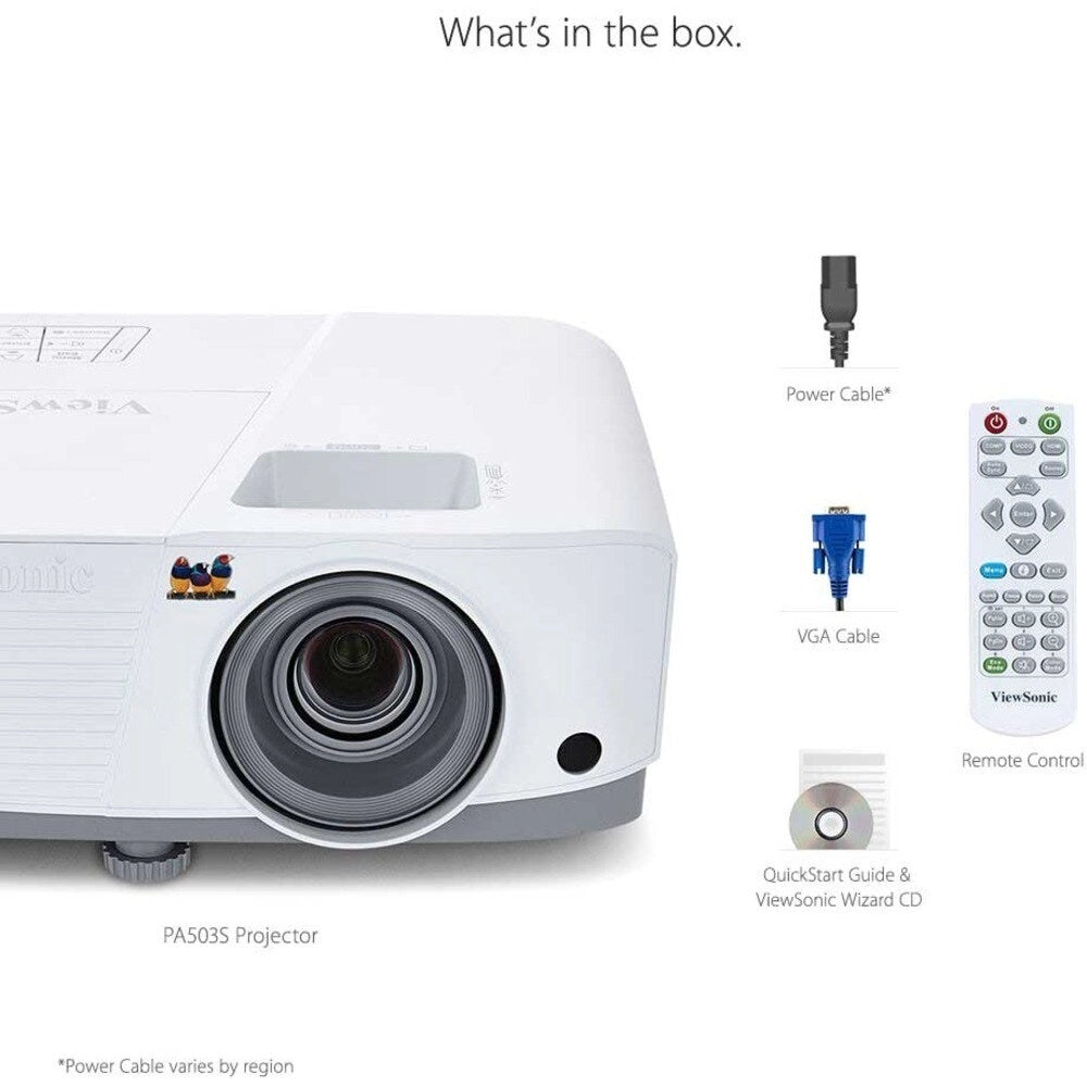 ViewSonic PA503S Proyector DLP 3800 Lúmenes SVGA - Ideal para Home Office y Educación