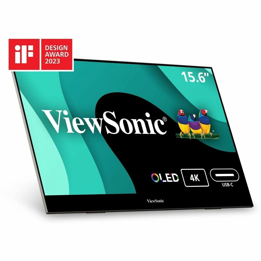 ViewSonic VX1655-4K-OLED Monitor Portátil 15.6" UHD con Carga 60W - Tu Segunda Pantalla Premium